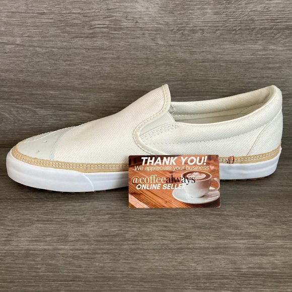 Vans Classic Slip-On Overply Sk8 Qtr Blanc De Blanc White Men's NWOB - Picture 4 of 8